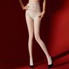 Dámské Pánské Sexy Krajkové Punčochové Kalhoty s Vysokým Pasem Lesklé Hedvábné Punčochy Průhledné Ultra-Tenké Bezešvé Bodystocking Spodní Prádlo