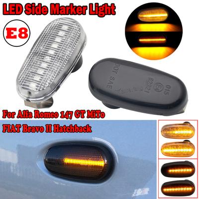 For Alfa Romeo 147 GT MiTo FIAT Bravo II Hatchback LED Side Marker Light Sequential Blinkers Indicator Amber Turn Signal Lamp