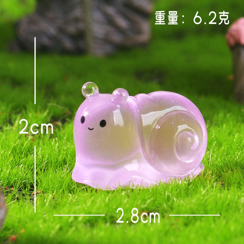 6-Pack in the Dark Figurines - Miniature Garden Decor, Cute Animal Statues for Garden and Terrarium