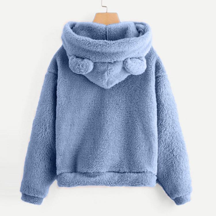Felpa con Cappuccio Orecchie d'Orso Carine Pullover da Donna Manica Lunga Felpe in Peluche