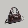 2025 New Sweet and Cool Heart-Shaped Bow Handbag for Women, Unique Textured Ballet Bowling Bag, Shoulder and Crossbody Bag