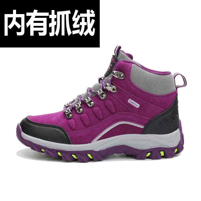 Spring and Autumn Couple Outdoor Hiking Shoes Men's High-top Waterproof and Non-slip Sports Off-road Wear-resistant Hiking Shoes Women
