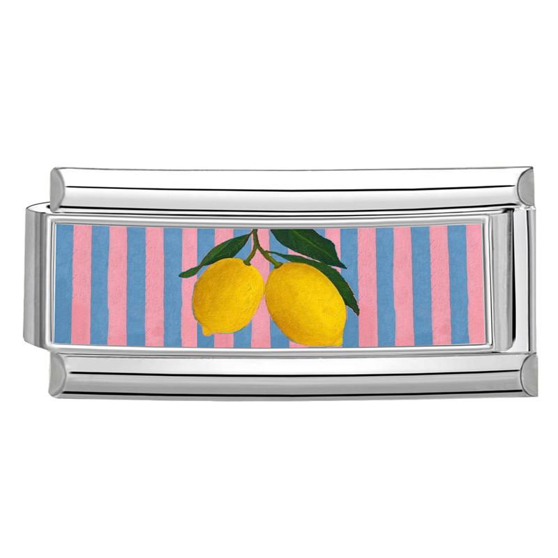 Creative Fruits Series Grape Cherry Lemon Coconut Orange Italian Charm Link Fit 9MM Stainless Steel Jewelry DIY Making Bracelet