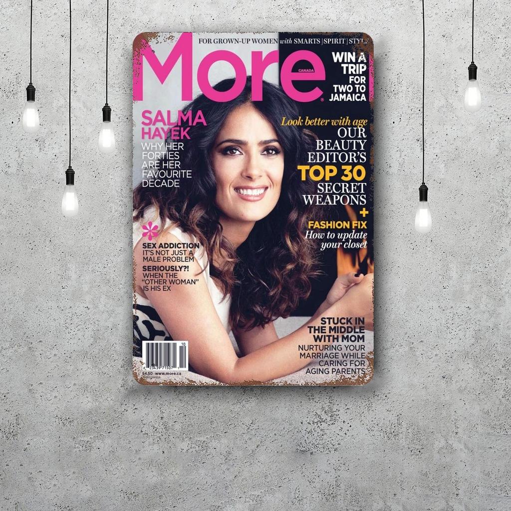 salma hayek Funny Bar Metal Sign Retro Plaque Vintage Sign Alcohol Drinker Pub Club Man Cave Kitchen Wall Decoration