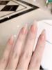 Chinese National Brand Almond-shaped Nail Stickers Pure Color Ice Transparent Design