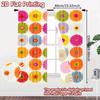 Set Of 2 Minimalist Flat Printing Curtains Without Rod Flower Pattern Celebration Women Is Day Festival Semi Curtain Light Filtering Polyester