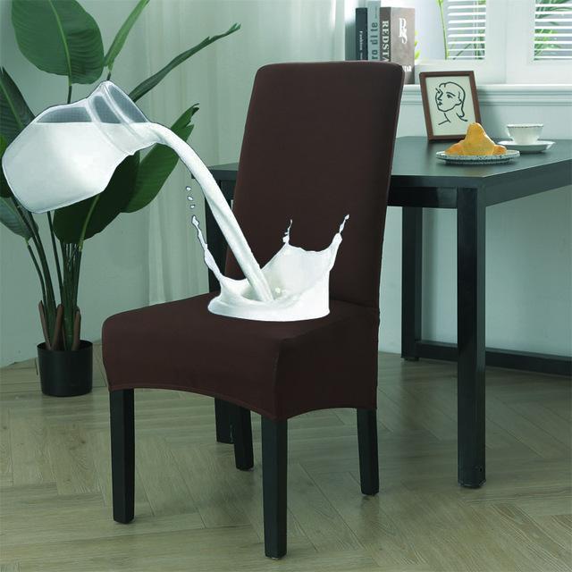 Waterproof High Back Xl /M Size Solid Chair Cover Stretch Dress For Chair Covers For Dining Room Wedding Banquet Home Decor Case
