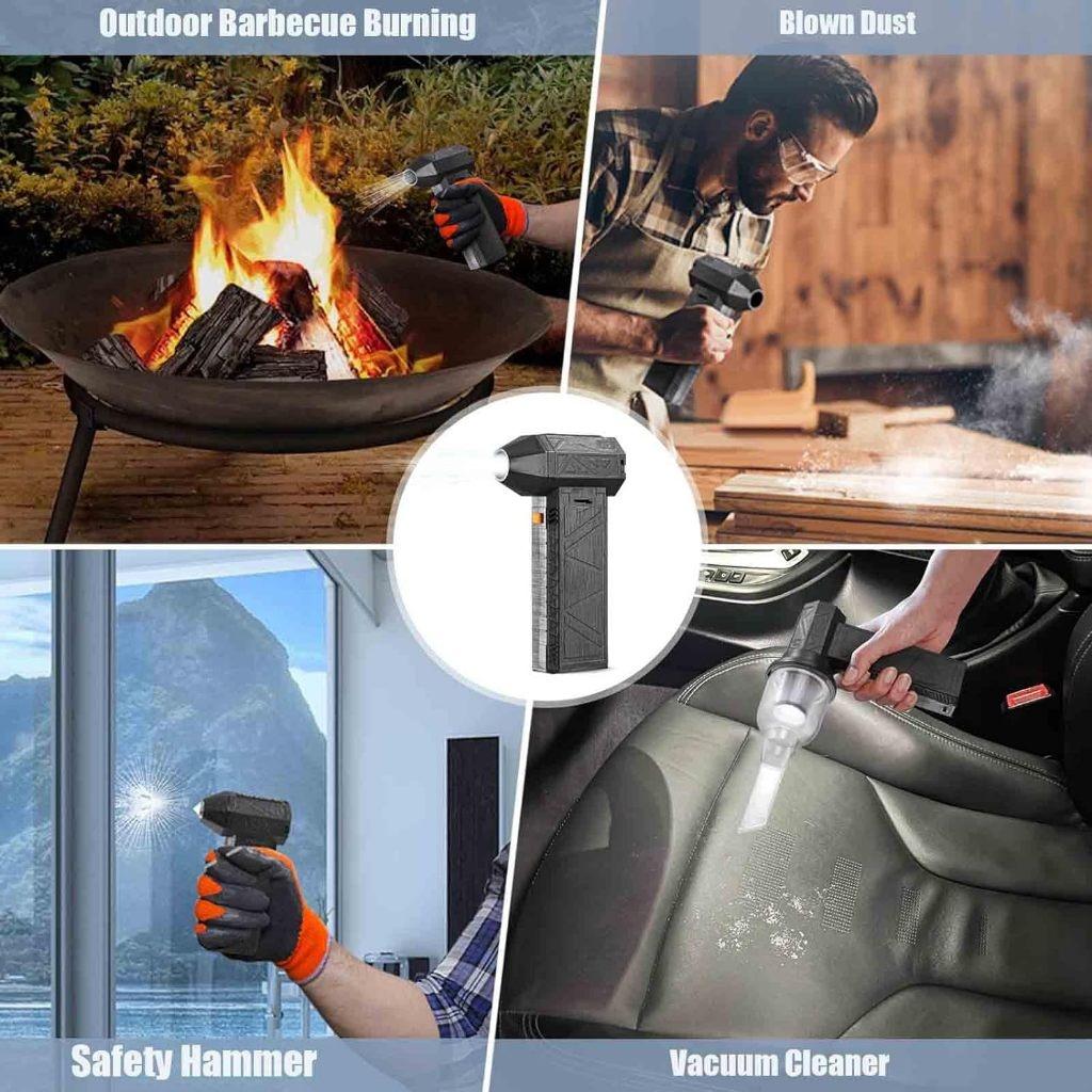 120W  Powerful Mini Turbo Jet Fan Multifunctional Rechargeable Air Blower 130000RPM Portable Cordless Electric Air Duster