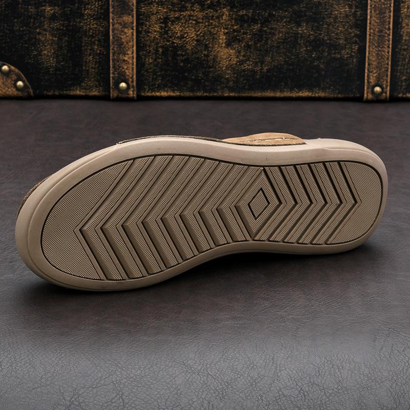 Breathable and Comfortable for Lazy People The Toe Layer Is Made of Cowhide and The British Business Low Top Shoes Are Thick Soled Men's Shoes