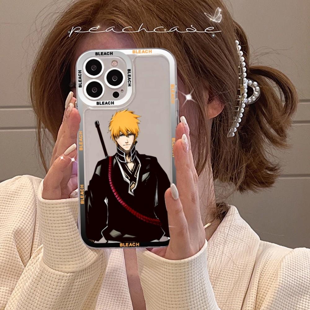 Anime Bleach Kurosaki Ichigo Phone Case For iPhone 15 11 12 13 14 Mini Pro Max XR X XS TPU Clear Case