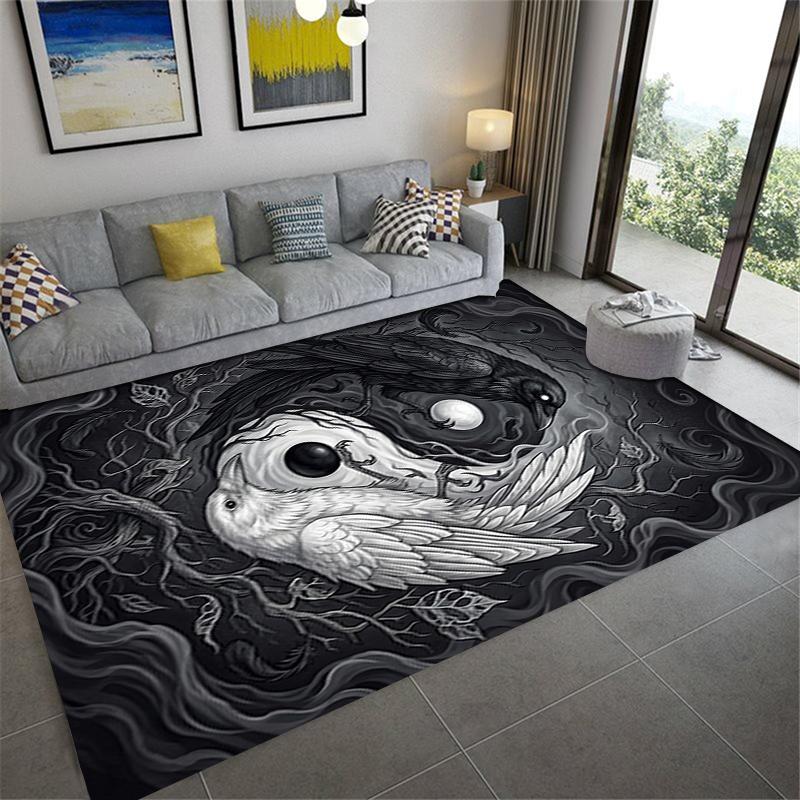 2025 New Tai Chi Animals Carpet Rug for Living Room Bedroom Home Sofa Decoration,Kids play Non-slip Floor Mat105