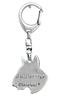 Bull Terrier, Bully III - Silver-plated Key Ring with a Dog In a Gift Box, Handbag Decoration, Backpack Pendant by Art-Dog Brand