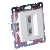 RJ45/RJ11 Socket, White, ONNLINE GAMA