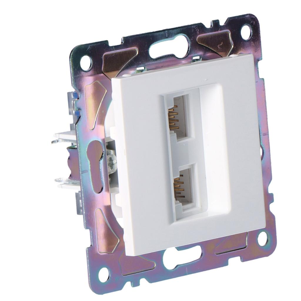 RJ45/RJ11 Socket, White, ONNLINE GAMA