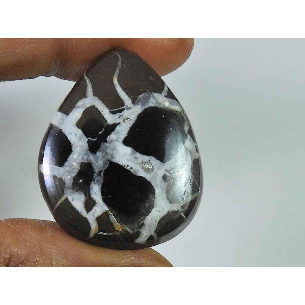 30Cts Natural Septarian Gronate Pear Crystal Cabochon Loose Gemstone 25X30MM SK-2320
