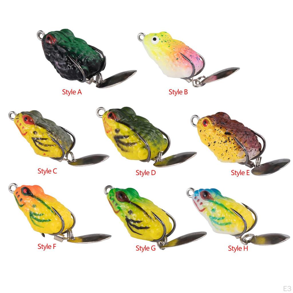 Angel-Wobbler Topwater Silikon Barschköder Lebensechte Frosch auf dem Wasser Schwimmend
