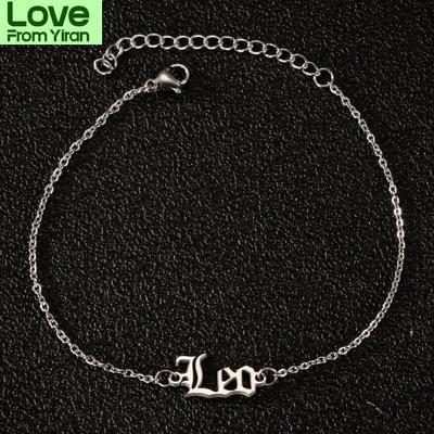 Cavigliere Segno Zodiacale per Donna Cavigliera Color Oro Catena per Gamba in Acciaio Inossidabile Oroscopo Leone Ariete Cavigliera Gioiello per Piede