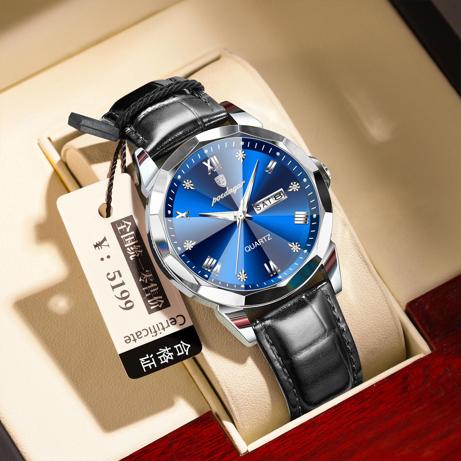 Business Men S Watch Quartz Watch Waterproof Belt