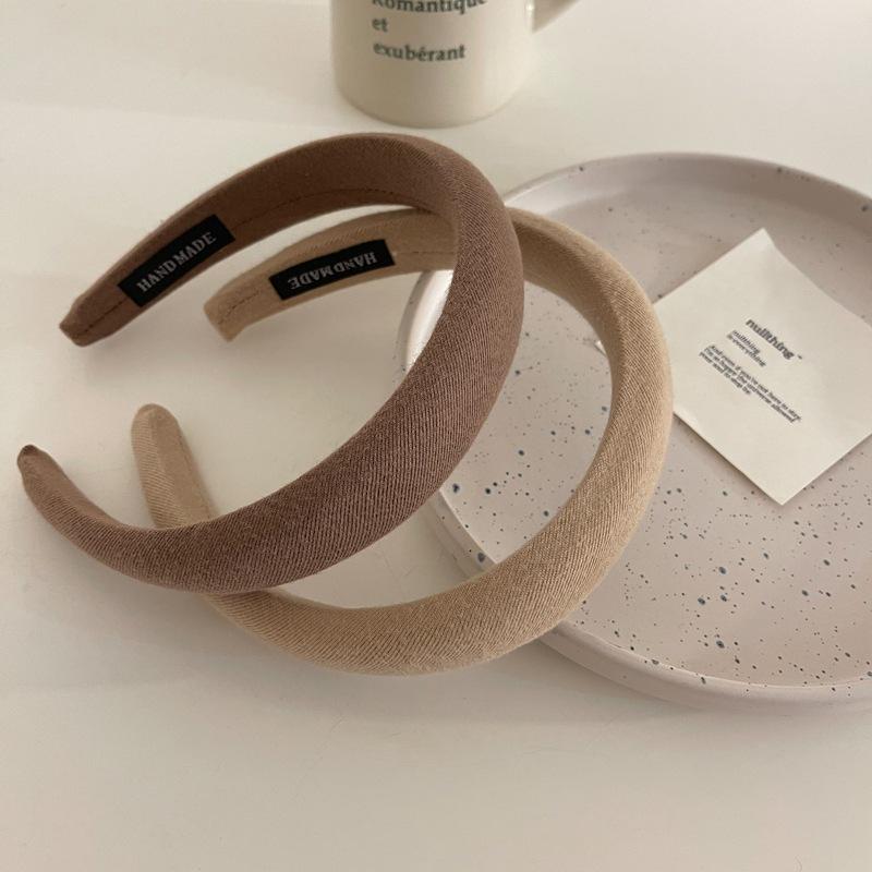 2021 Wide Chocolate Headband: High-Spongy Hairpin for Japanese & Korean Women