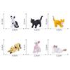 Cute 6-Piece Cat Figurine Set - DIY Dollhouse Ornament for Miniature Landscape & Desk Decor