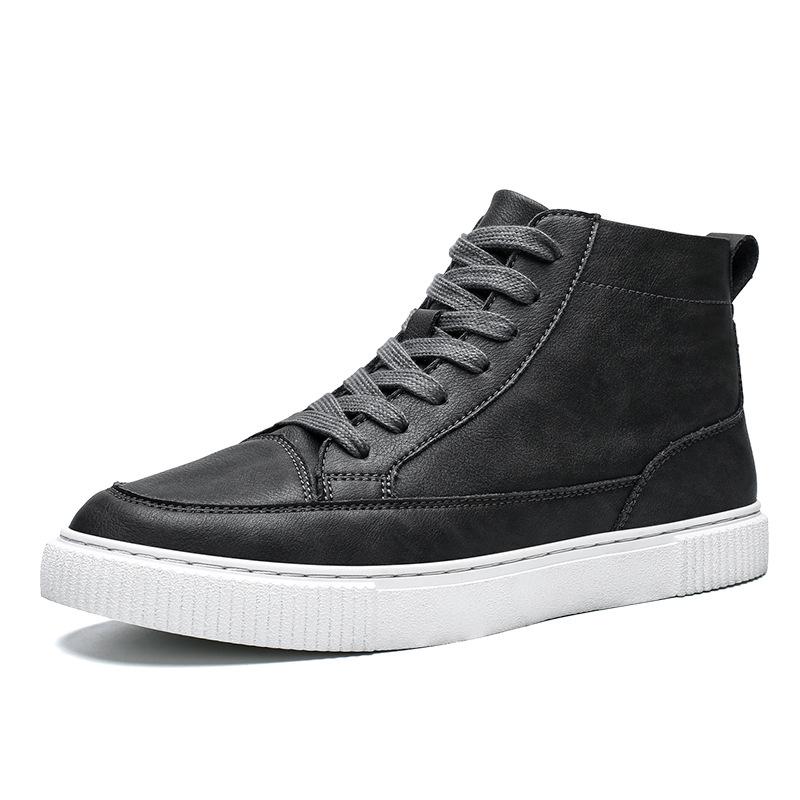 Jaro a Podzim Nové Martin Boots Pánské Vysoké Britský Styl Pánská Obuv Kožené Boty Ležérní Středně Vysoké Boty