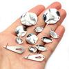 20pcs Irregular Polygonal Geometric Earring Stud Posts Stainless Steel Gold DIY Earrings Jewelry Making Accessories Findings