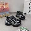fashion 2024 New Thick-soled Sports Shoes Casual Vulcanized Women's High Platform Sports Shoes Lace-Up Sports Shoes Women Sneaker