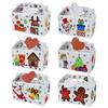 Christmas Box, Large Diy Coloring Hand Box, Candy Biscuit Carton Hand Box With Watercolor Pen.