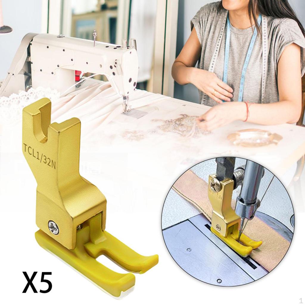 5 Pieces Presser Foot Computerized Flatbed Sewing Machine Accessory Spare Part for Home Industrial