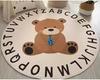 Cartoon Round Carpet Rug Simple Faux Cashmere Thickened Carpet Home Living Room Bedroom Sofa Chair Children's Room Floor Mat