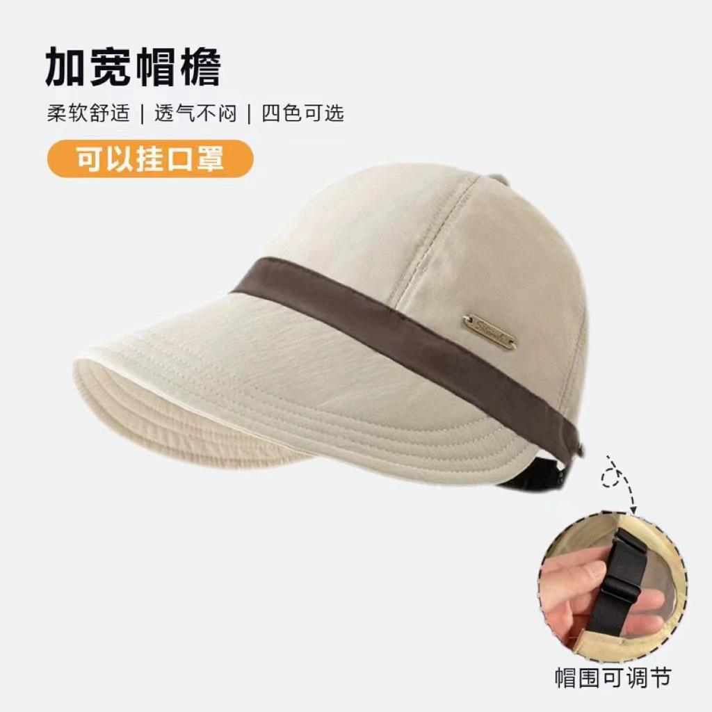 Spring and summer thin fashion fisherman hat for women, with large brim to cover the face and protect from the sun, can be styled with a ponytail,