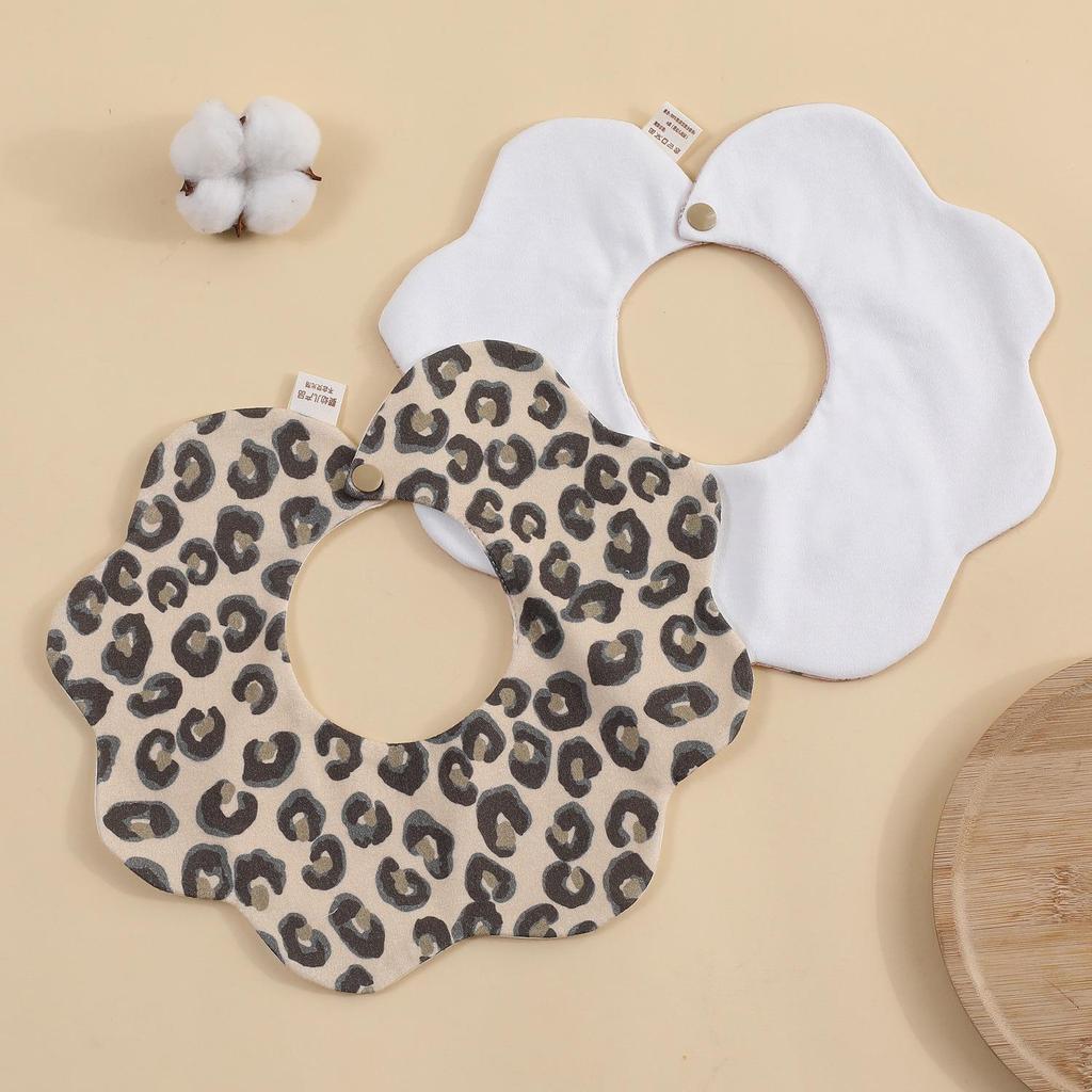 Newborn Anti-Spit Soft Petal Bib - Rotating Design