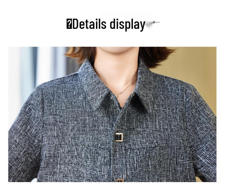 Mom's 2026 Casual Spring/Autumn Long-Sleeve Cardigan Jacket for Middle-Aged & Elderly Women