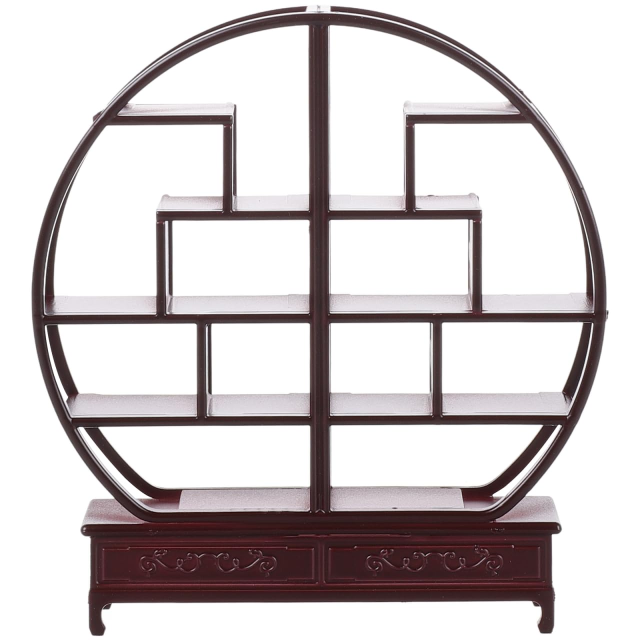 

Alasum Miniature Furniture Display Shelf, Chinese Style, 1:25 Scale, Round, for Sandplay, Sand Play, Diorama, Dollhouse, Architectural Model, ABS