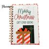 Portable Memory Keeper for Cash Christmas Gift Card Book, 7" x 5" Spiral Bound Merry Unique DIY Holiday Solution Booklet, Greeting Album, Personalized