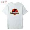 Mens High Quality 100 Cotton Funny Dinosaur Print SummerT Shirt Loose Oneck Men Tshirt Short Sleeve Tshirt Male Tees Tops