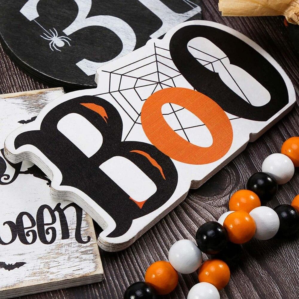 Halloween Wooden Signs Handmade Halloween Gnomes Plush Decoration