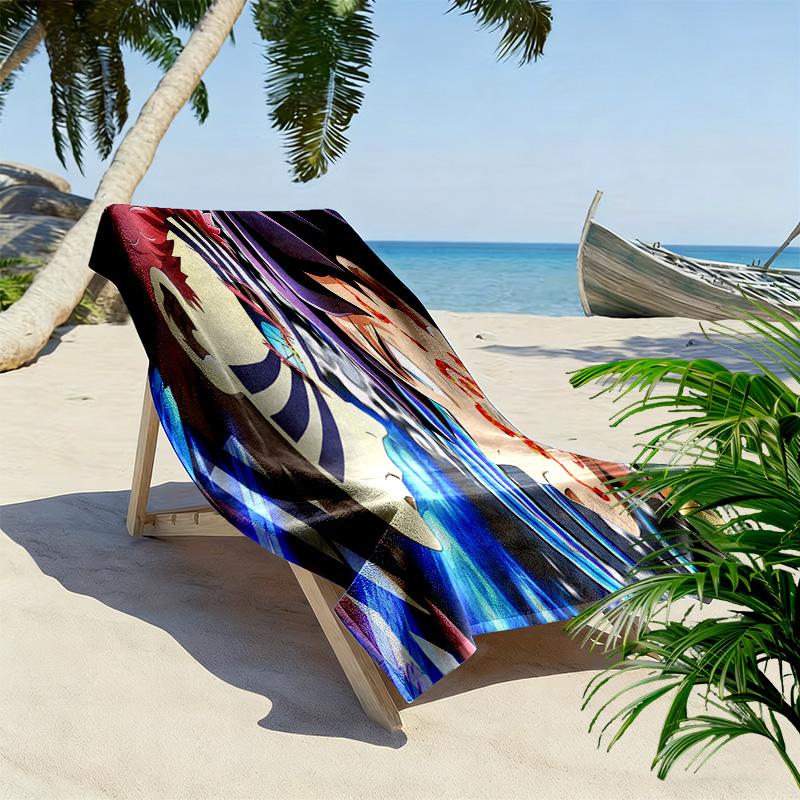 Dynamic Duo Power Mystery Beach Towel Beach Soft Swim Quickdrying Swim Towel Outdoor Pool Towel Travel and Vacation Towels Outdoor Picnic Beach Mat