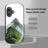 High Mountain Flow Für Apple IPhone 16 11 13 15 14 Pro Max 12 Mini 7 8 Plus XR XS Elliptisch Geformte Gehärtetes Glas Handyhülle