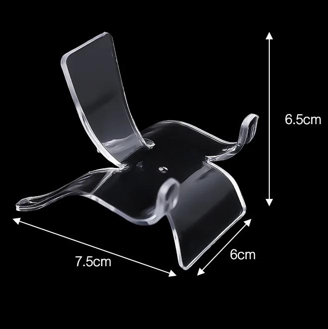 1/10Pcs Mini Acrylic Stand Easel Clear Mineral Rock Pedestal Holder Coin Watch Support Display Rack for Exhibitions Home Decor