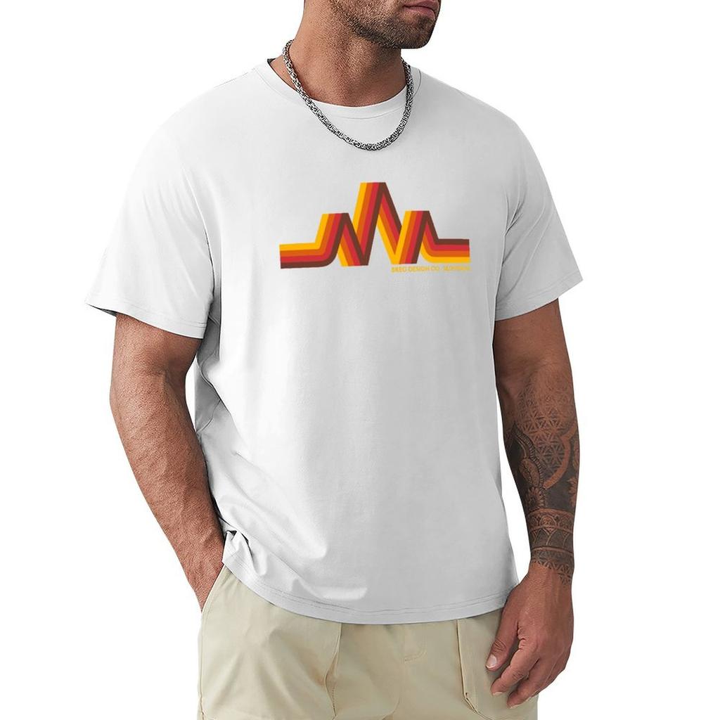 Triglav Mountain Slovenia BREG Design Co Retro Stripe TShirt Plus Size Tops Shirts Graphic Shirts Graphic Tee Men