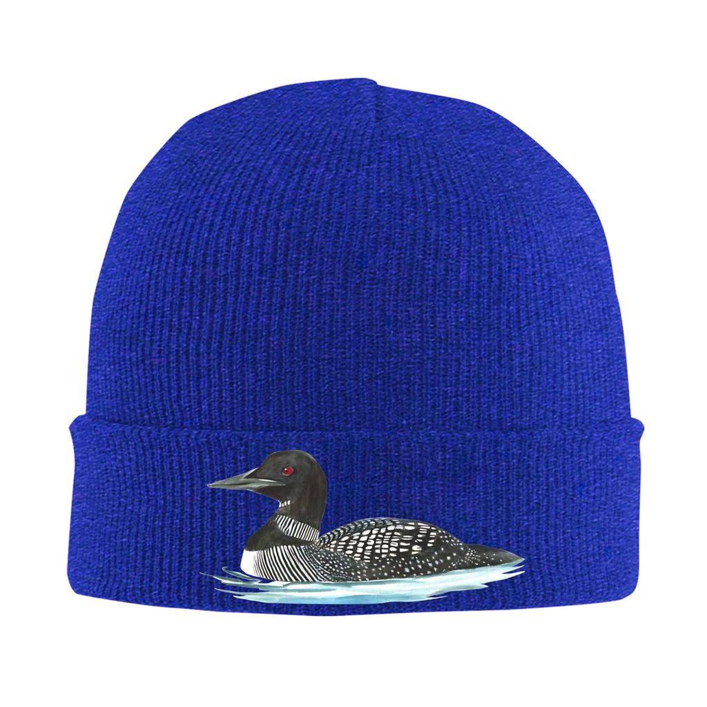Common Loon  Beanie Hats Rebel Loon Knitting Hat Unisex Women Casual Elastic Caps Autumn Kpop Graphic Bonnet Hats