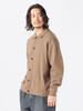 B:MING LIFE STORE by BEAMS Men's Long Sleeve Knit 14 Gauge Half Milan Rib Cardigan, Beige, Size S_92150358286