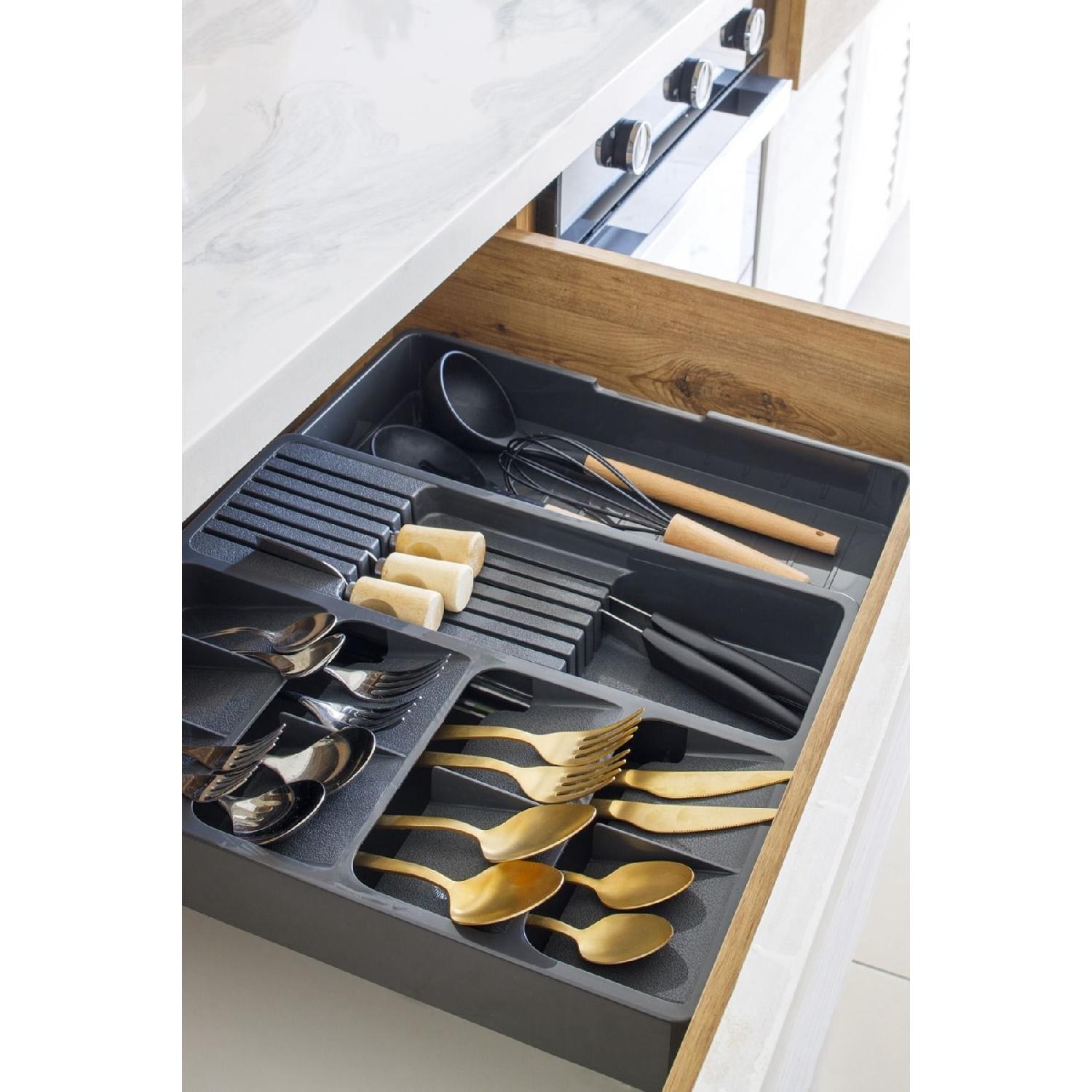 

Тримач для столових приборів і ножів з регульованою шухлядою Tidy