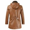 2024 Men's Mid-Length PU Leather Trench Coat - Korean Style, Youth, Plus Size