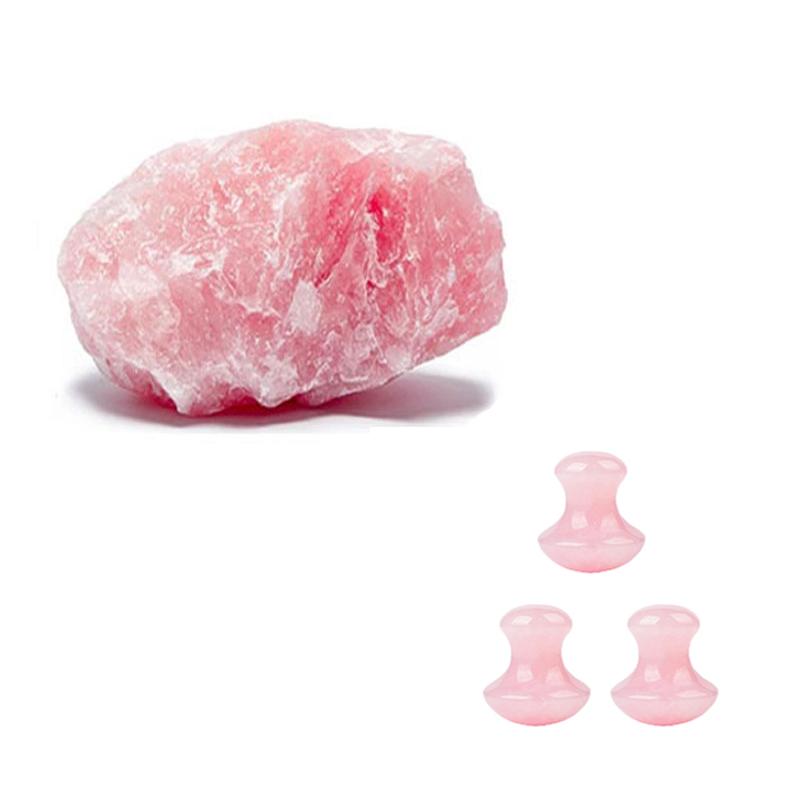 3pcs Natural Jade Mushroom Crystal Gua Sha Stone Facial Massager Quartz Scraping Massage Tool SPA Acupuncture Relaxing Tool