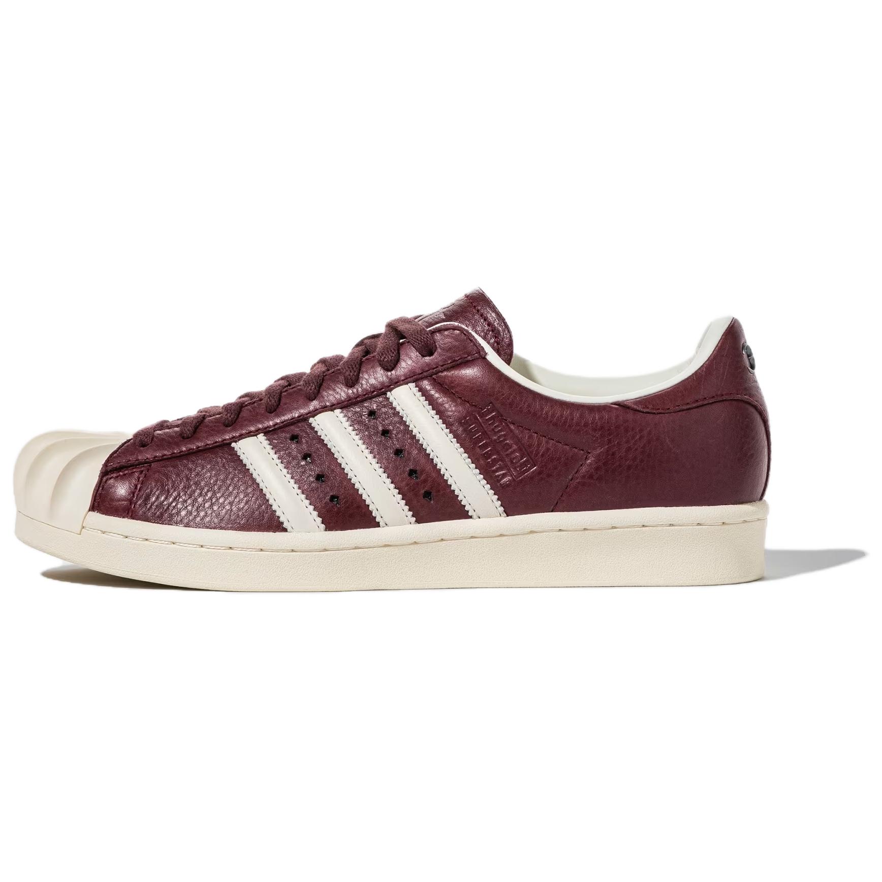 

Adidas Originals Thug Club X Superstar Comfortable Versatile Durable Low-Top Sneakers Unisex Sneakers Burgundy JS1908 41⅓