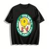 Fun Lemon Lunch Partner Print Casual T-Shirt Unisex Loose Short Sleeve Top For Daily Commute Pure Cotton T-shirt
