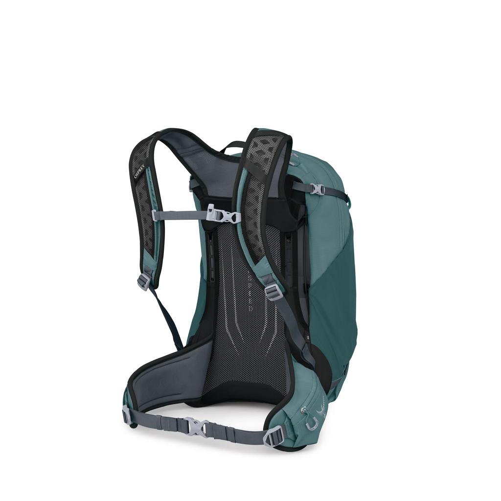 Osprey Hikelite 28L Durable Hiking Backpack Travel Daypack with Rain Cascade Blue - Cover, Unisex,