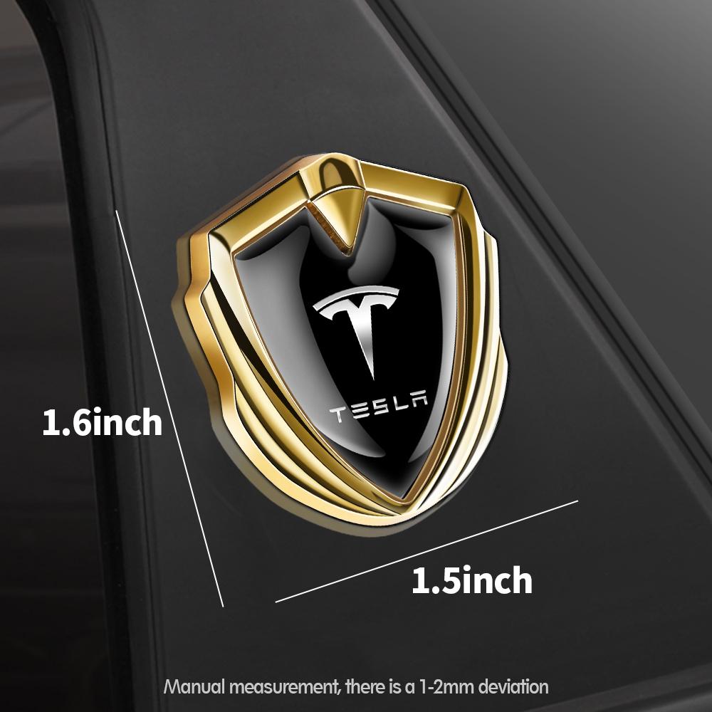 3D Metall Auto Seitenkotflügel Aufkleber Schild Emblem Logo Abziehbild Für Tesla Model 3 Model S Model X Model Y Roadster Auto Zubehör